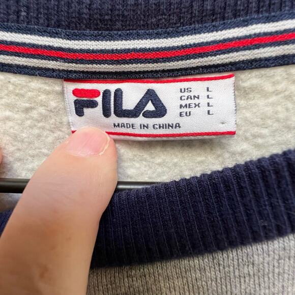 FILA Youth Crewneck Fleece Sweatshirt Size L - Picture 5 of 8